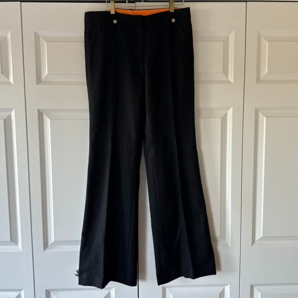 Tory Burch Black Wool Tailored Bootcut Pants Size 10